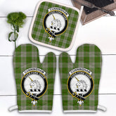Cunningham Dress Green Dancers Tartan Crest Oven Mitt And Pot Holder (2 Oven Mitts + 1 Pot Holder)